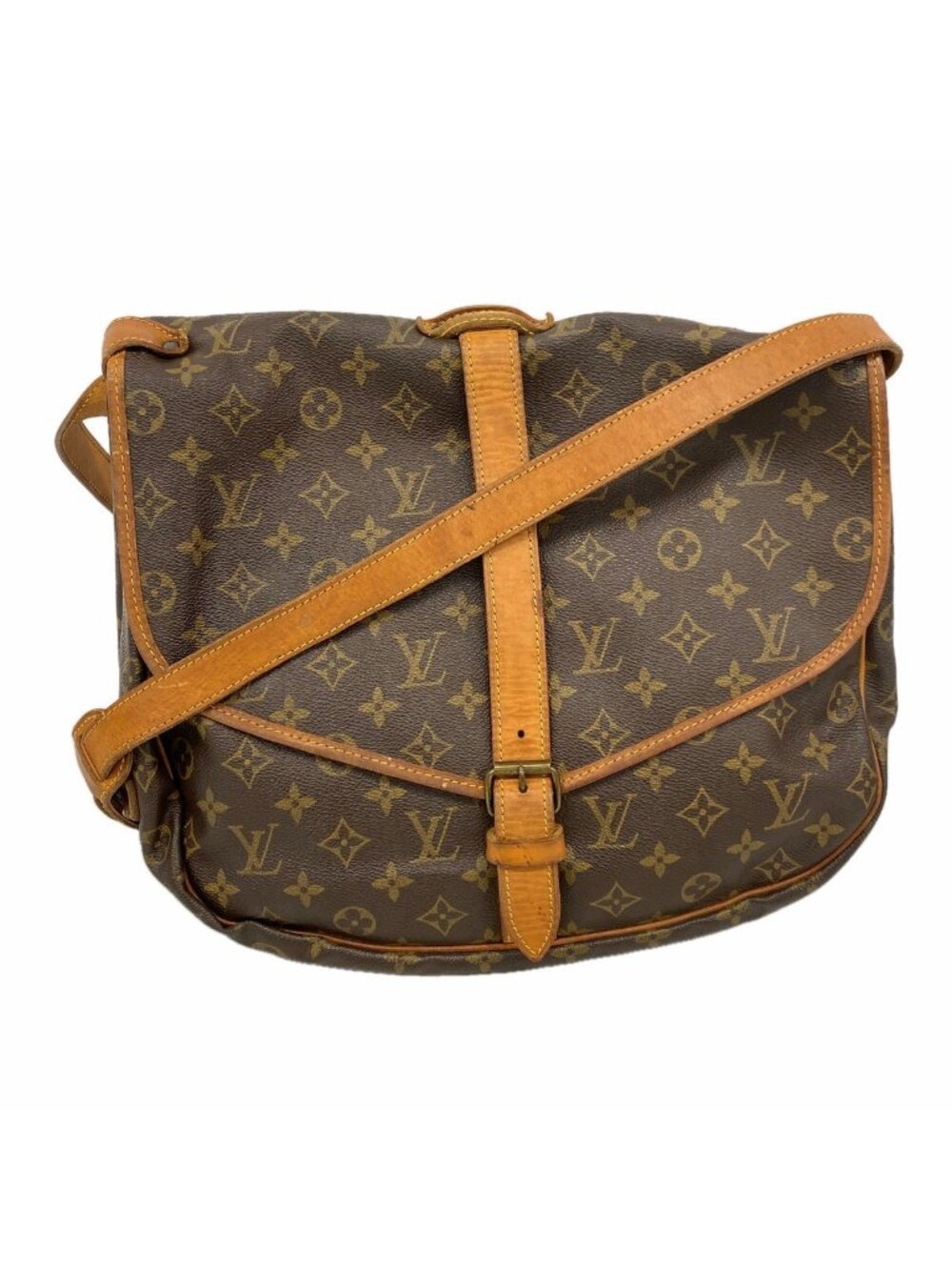 Louis Vuitton Shoulder Bag Monogram Saumur 35 Brown